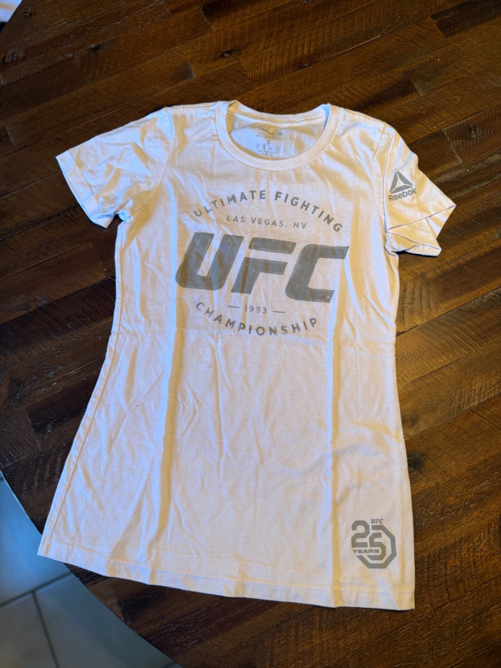 Reebok White UFC Graphic Short Sleeve Tee